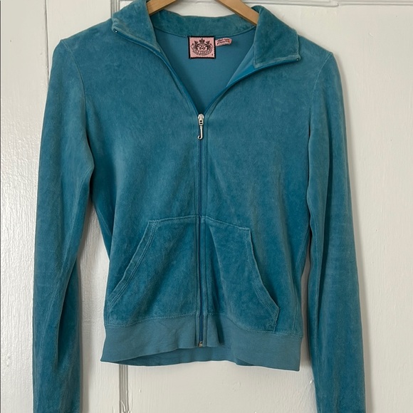 Juicy Couture 2000s Blue Zip-up Sweatshirt - Picture 7 of 7